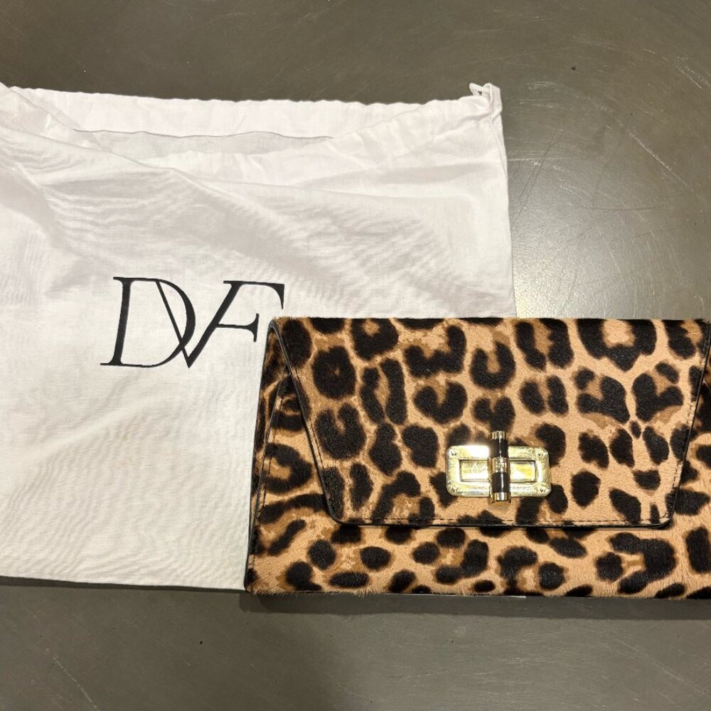 Diane Von Furstenberg Leopard Print Clutch